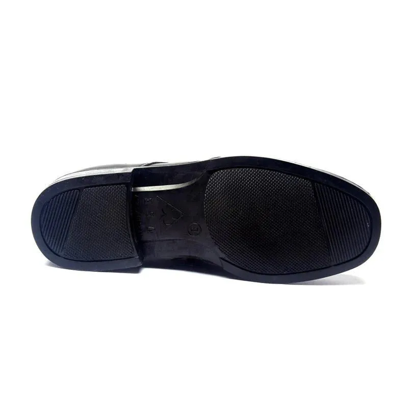 Ace Derby 1262 Officer Shoes (Shiny) - Black