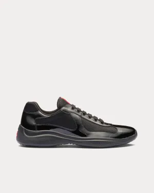 America's Cup Patent Leather Black Low Top Sneakers