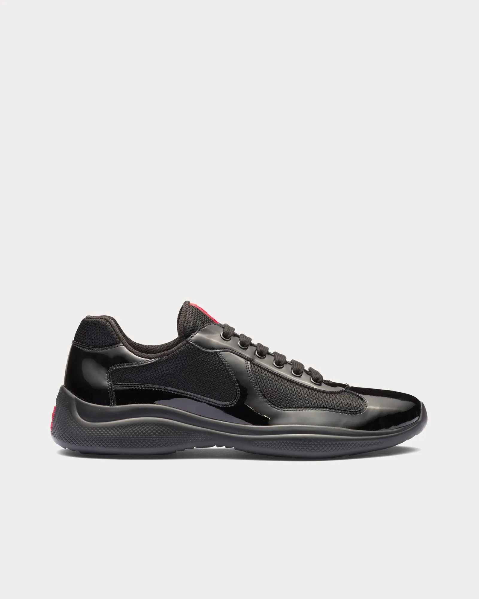 America's Cup Patent Leather Black Low Top Sneakers