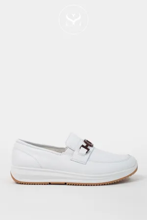 ARA 12-25528 WHITE LEATHER CHUNKY LOAFER