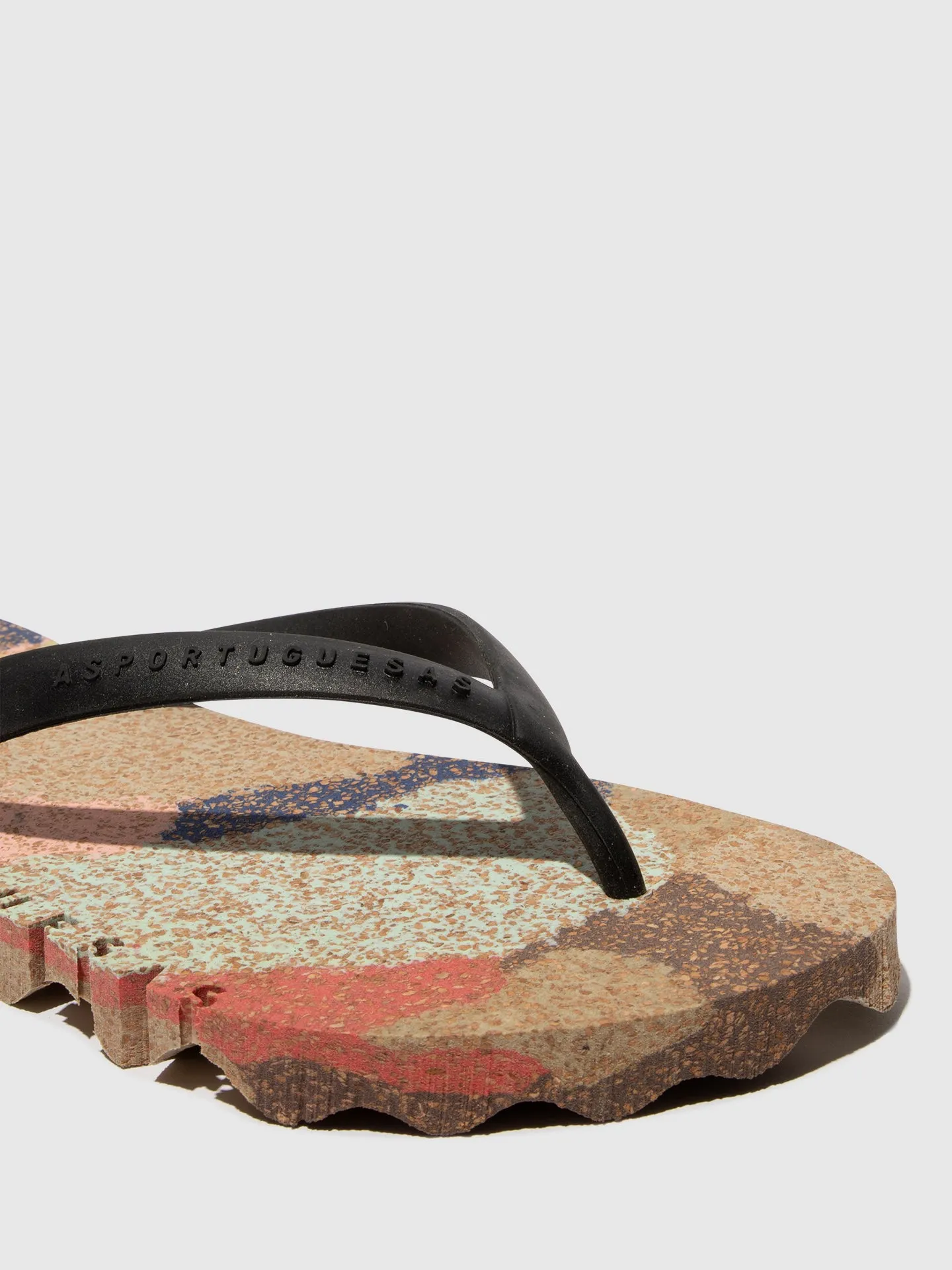 Beach Flip-Flops BUMPY Multi. & black strap