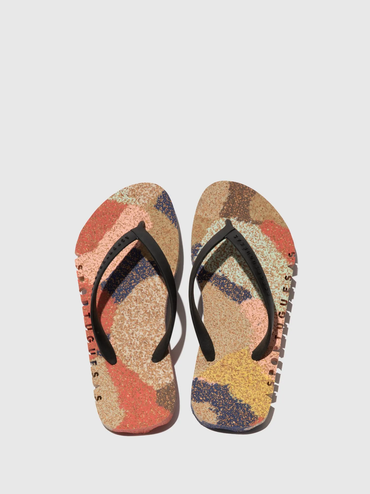 Beach Flip-Flops BUMPY Multi. & black strap