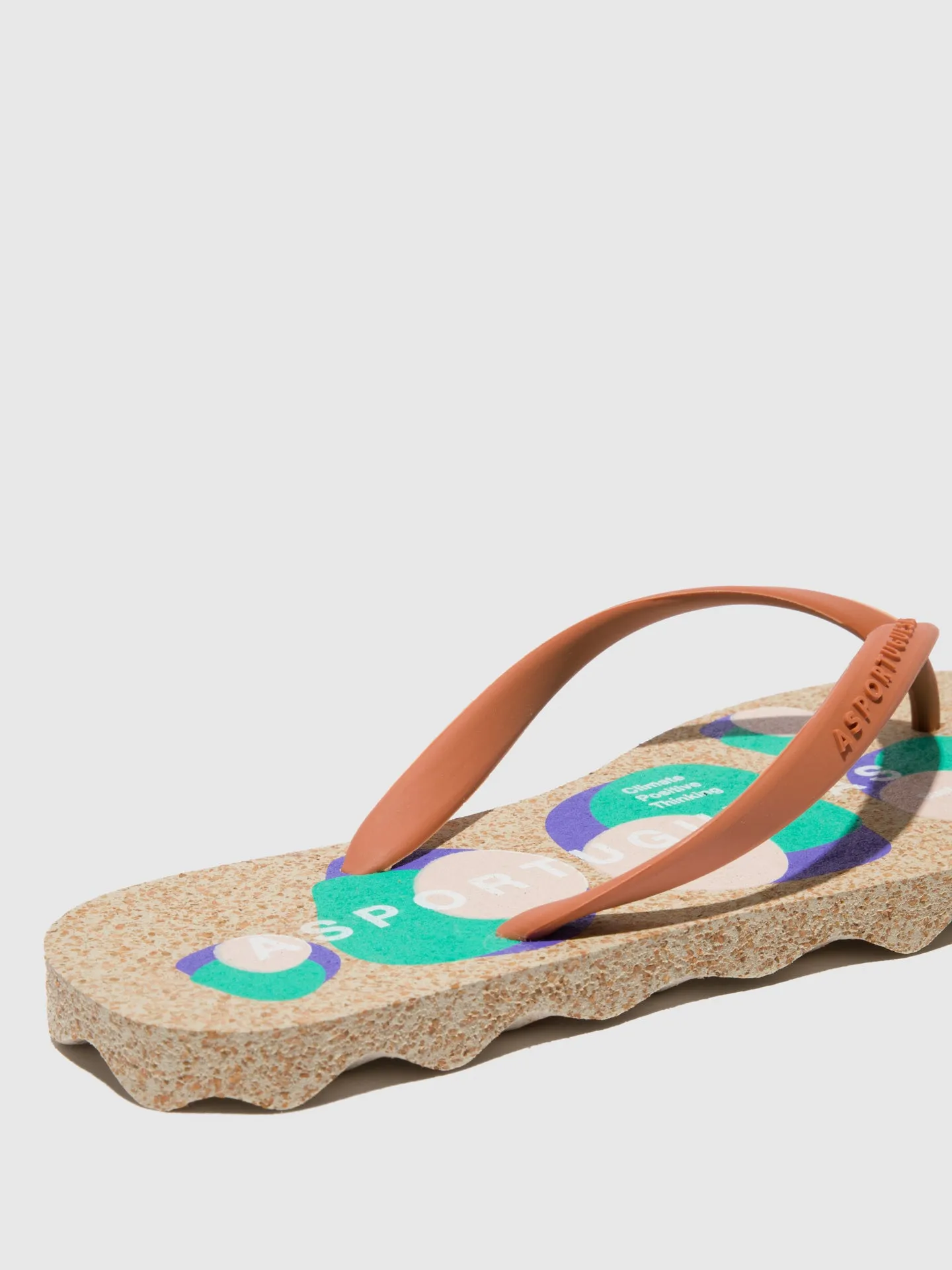 Beach Flip-Flops OAKTREES Brown Rubber Strap
