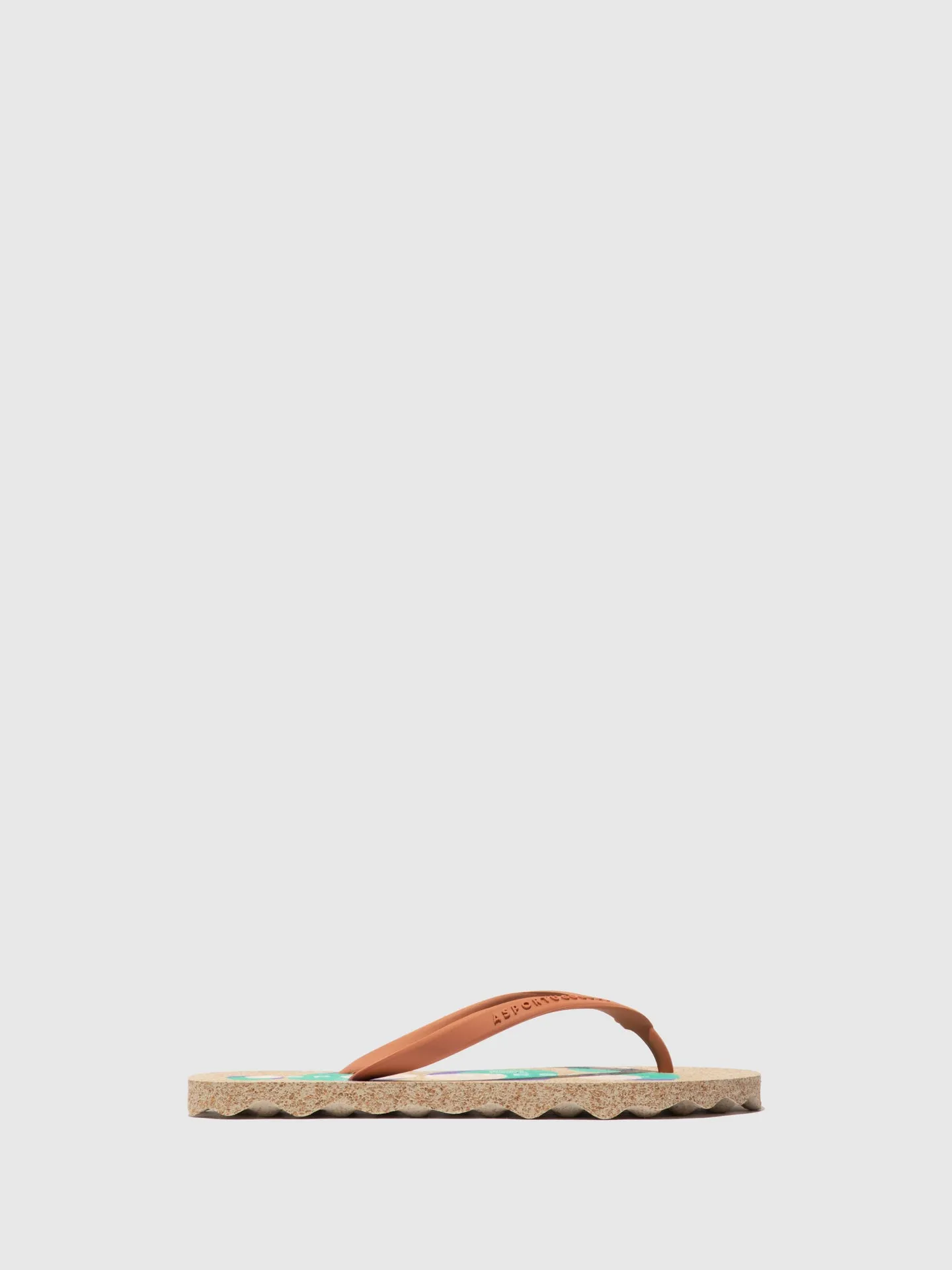 Beach Flip-Flops OAKTREES Brown Rubber Strap