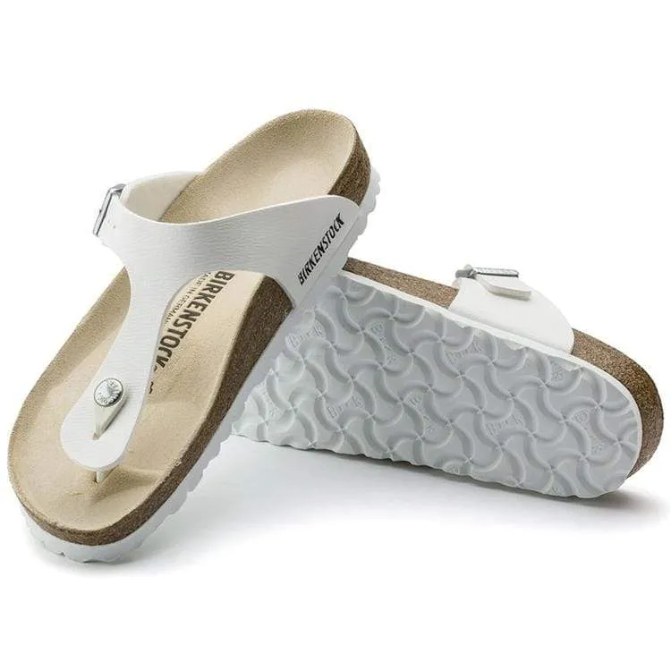 Birkenstock Gizeh Sandals- White Birko-Flor