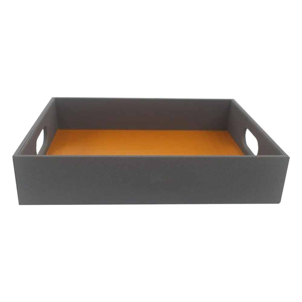 Boot Tray Orange Leather Durable Wood Board Compact Design