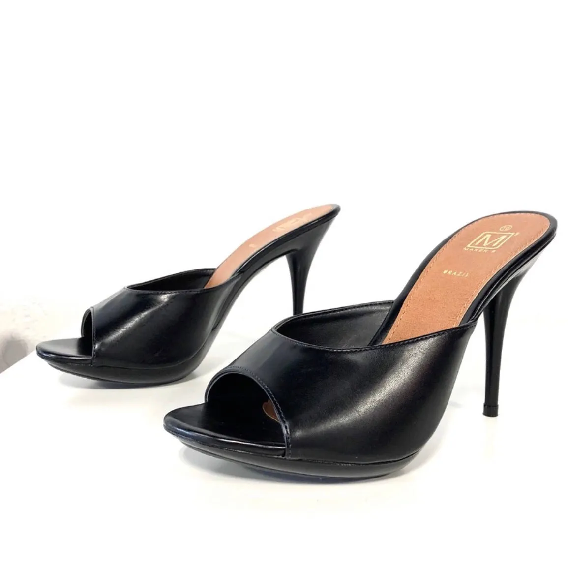 Carioca 5 Black Peep Toe Heels