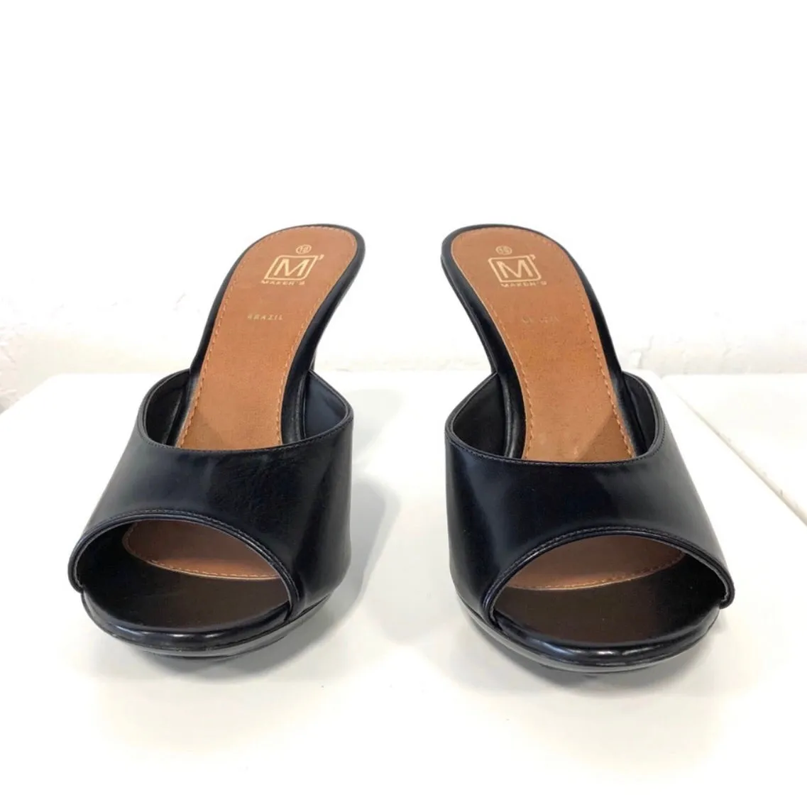 Carioca 5 Black Peep Toe Heels