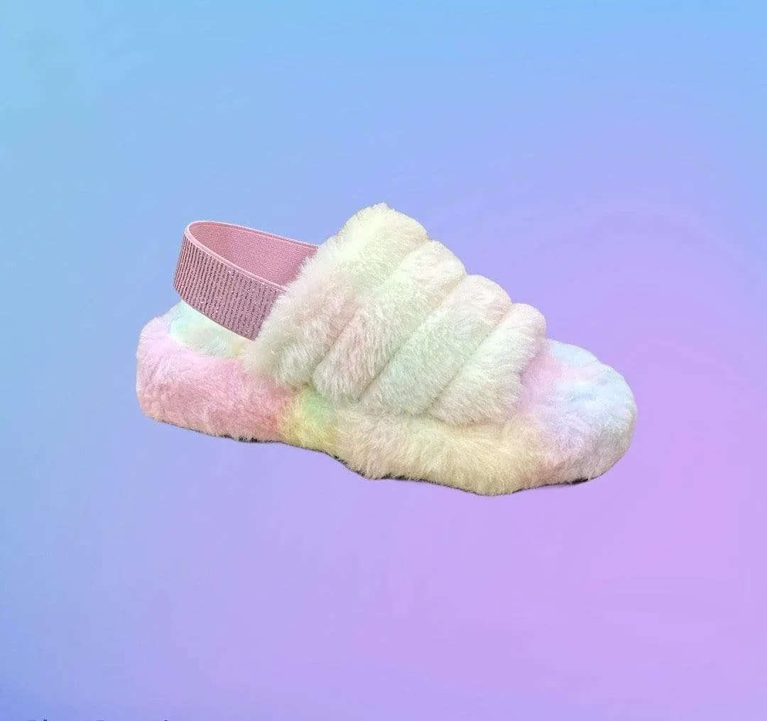 Casual Multi Fur Sandals