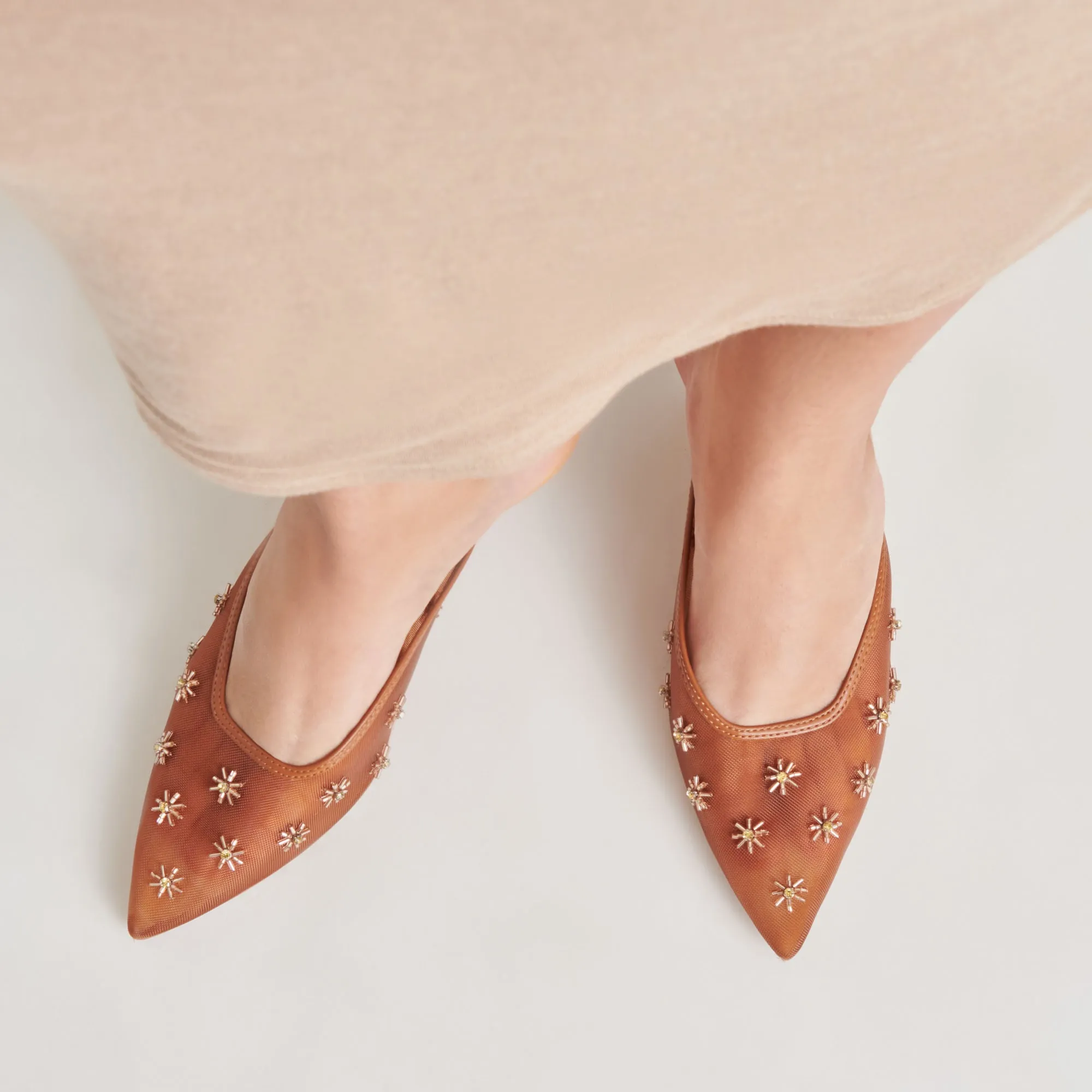 CLARA HEELS SADDLE MESH