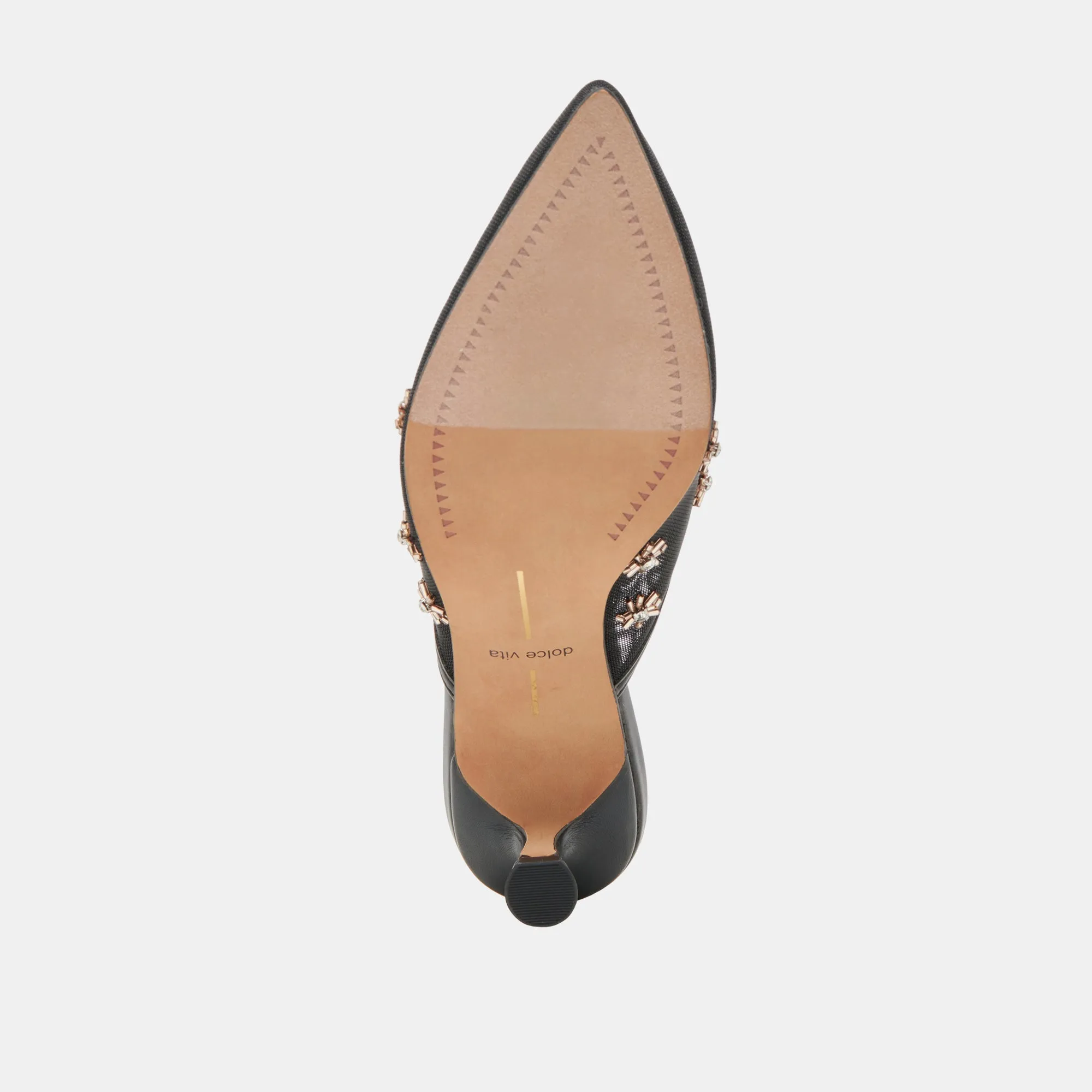 CLARA WIDE HEELS BLACK MESH
