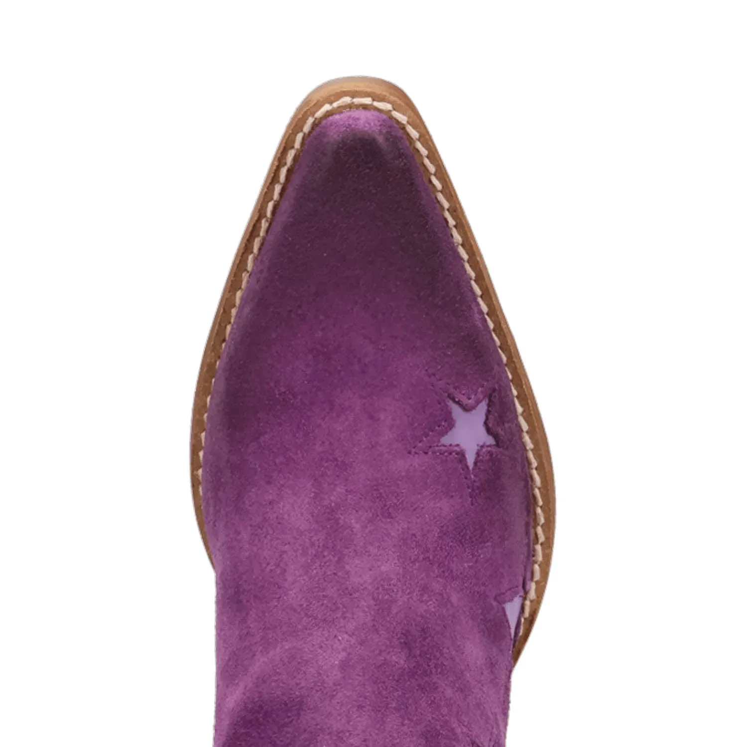 Dingo Womens Little Starie Purple Suede Ankle Boots