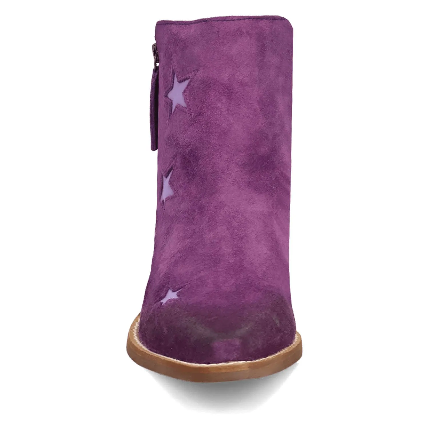Dingo Womens Little Starie Purple Suede Ankle Boots