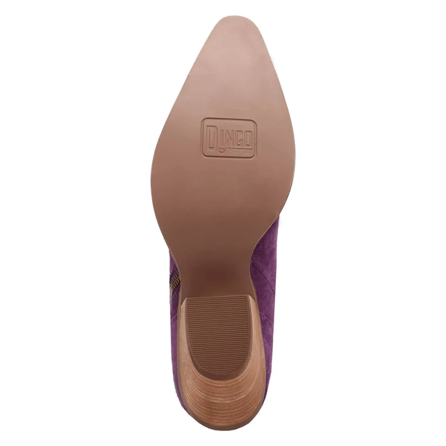 Dingo Womens Little Starie Purple Suede Ankle Boots
