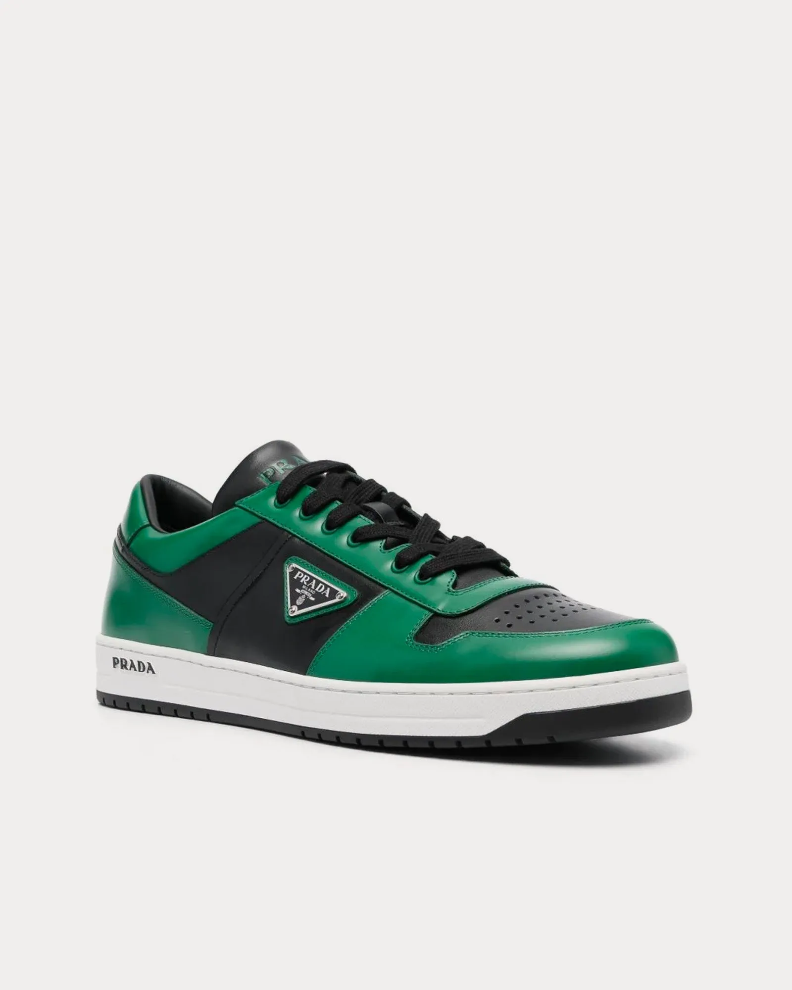 Downtown Leather Lime Green / Black Low Top Sneakers