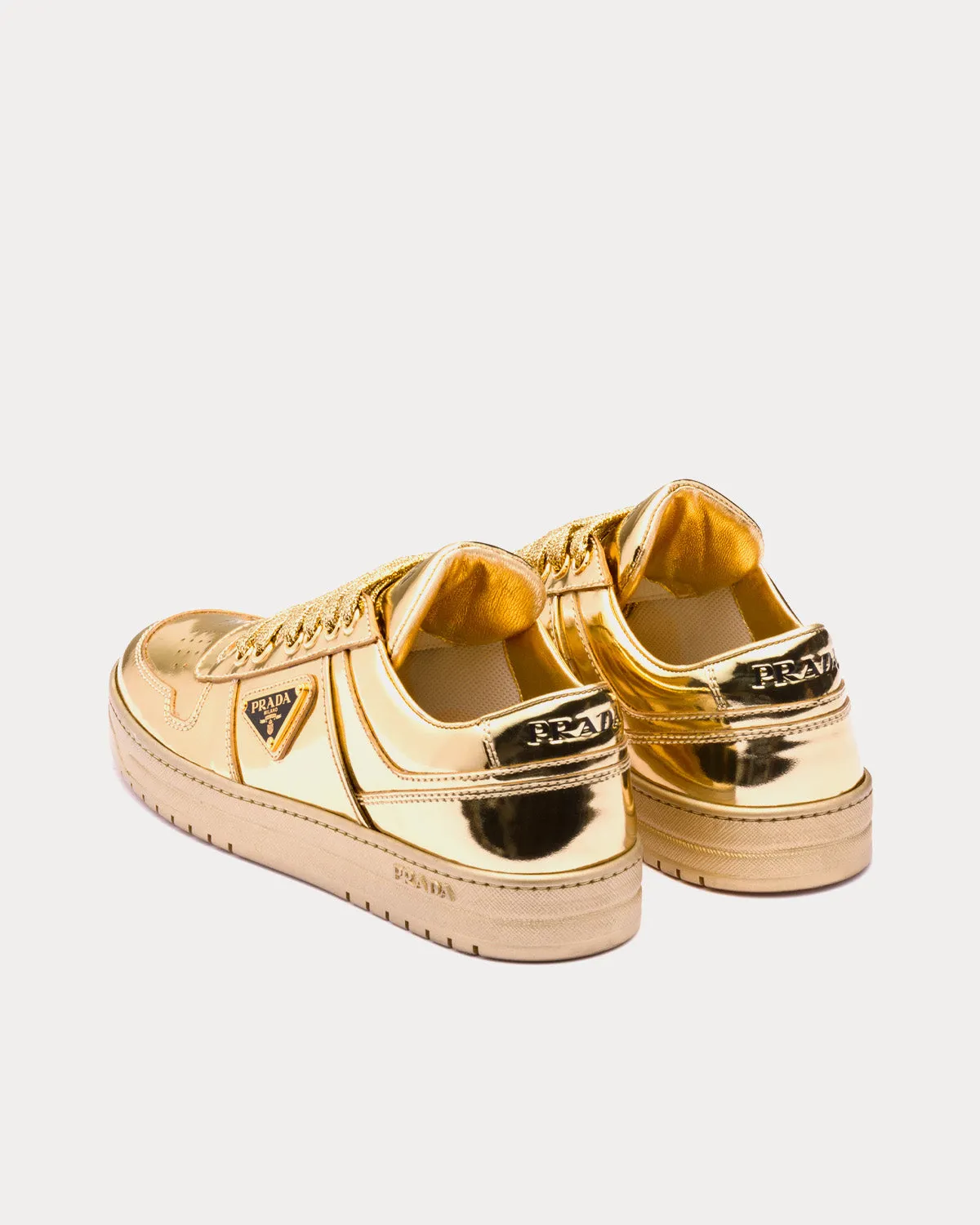 Downtown Metallic Leather Platinum Low Top Sneakers