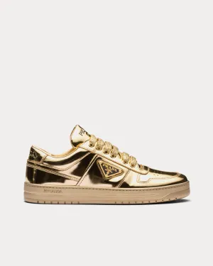 Downtown Metallic Leather Platinum Low Top Sneakers