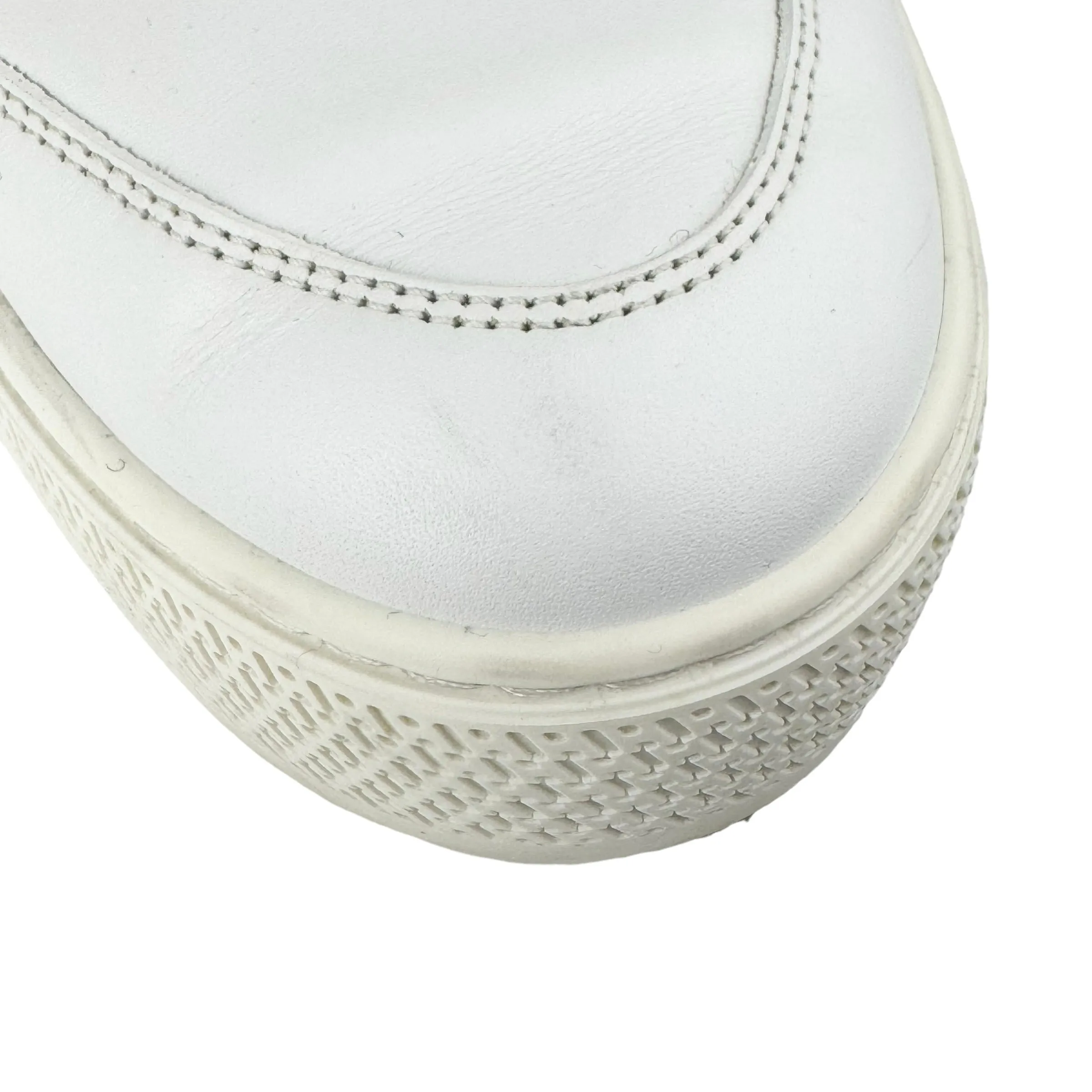 Hermes Men's White Leather Low Top Sneakers