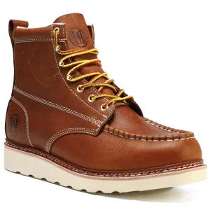 HVB806 Stylish Classic 6" Soft Toe Mens Work Boots Leather Slip Resistant Durable Breathable Stylish Boots