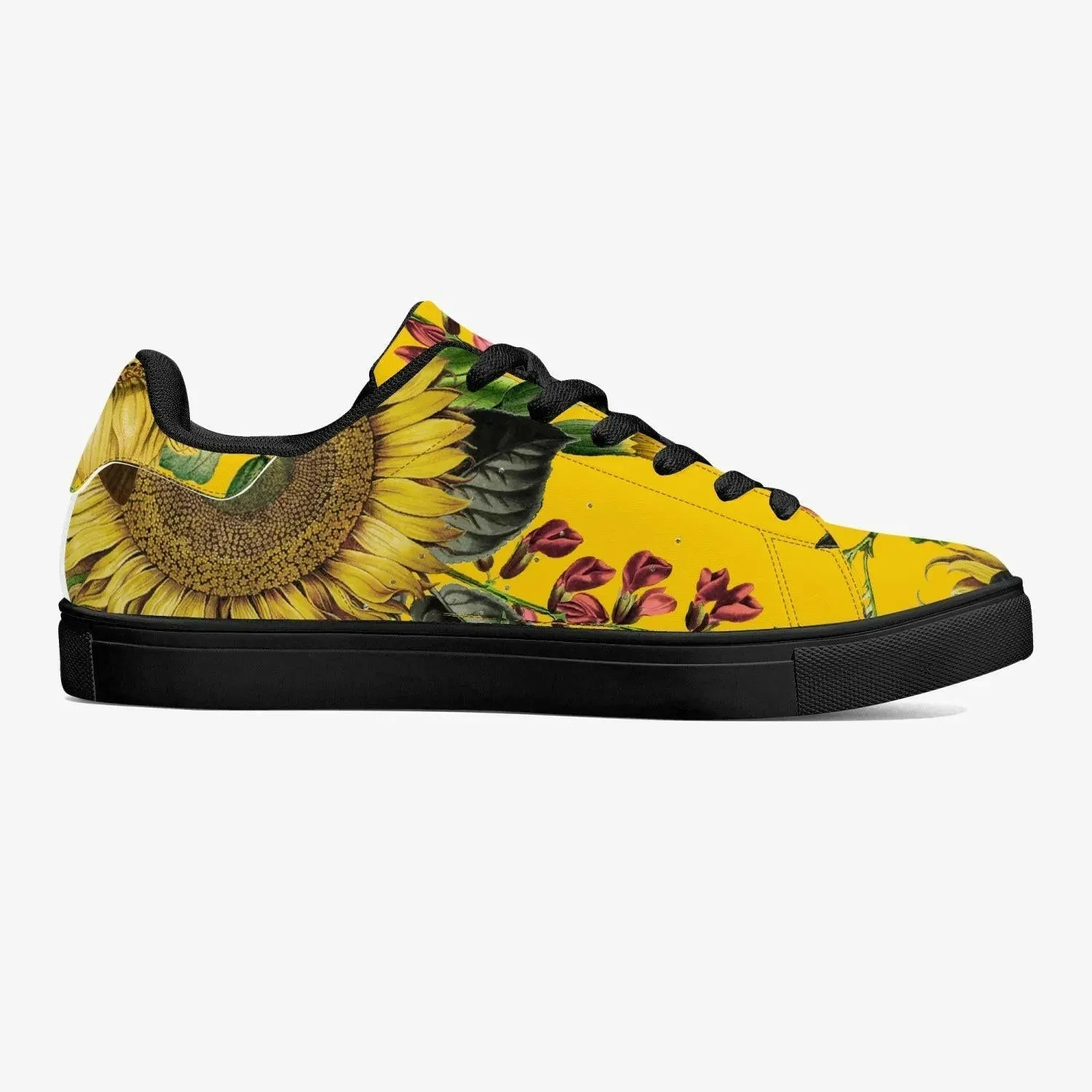 Jacki Easlick Sunflowers Low-Top Leather Sneakers