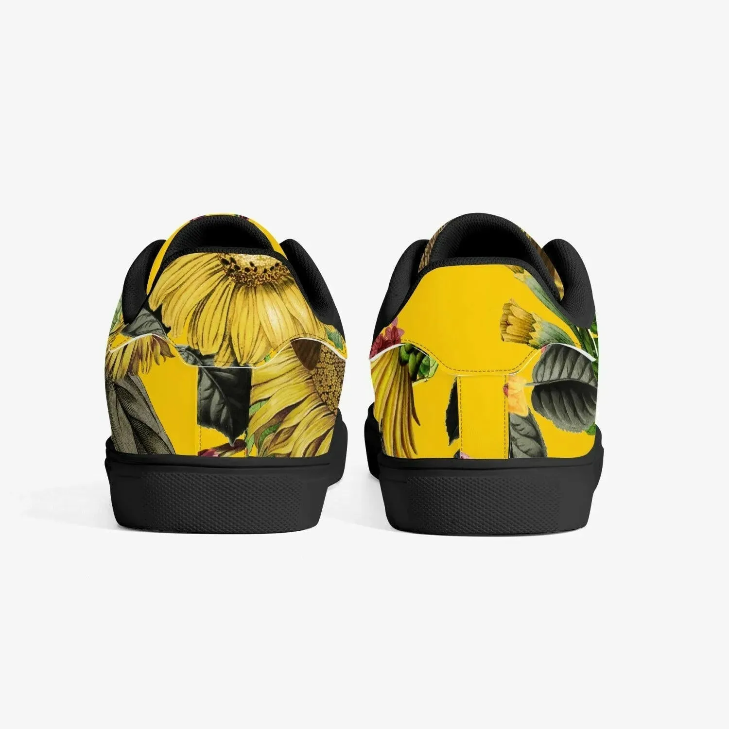 Jacki Easlick Sunflowers Low-Top Leather Sneakers