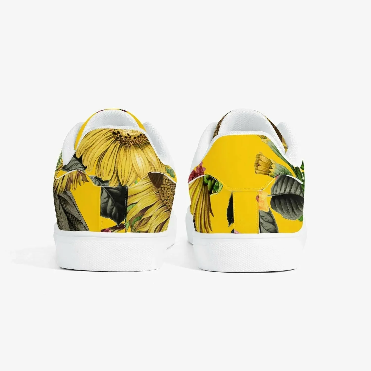 Jacki Easlick Sunflowers Low-Top Leather Sneakers