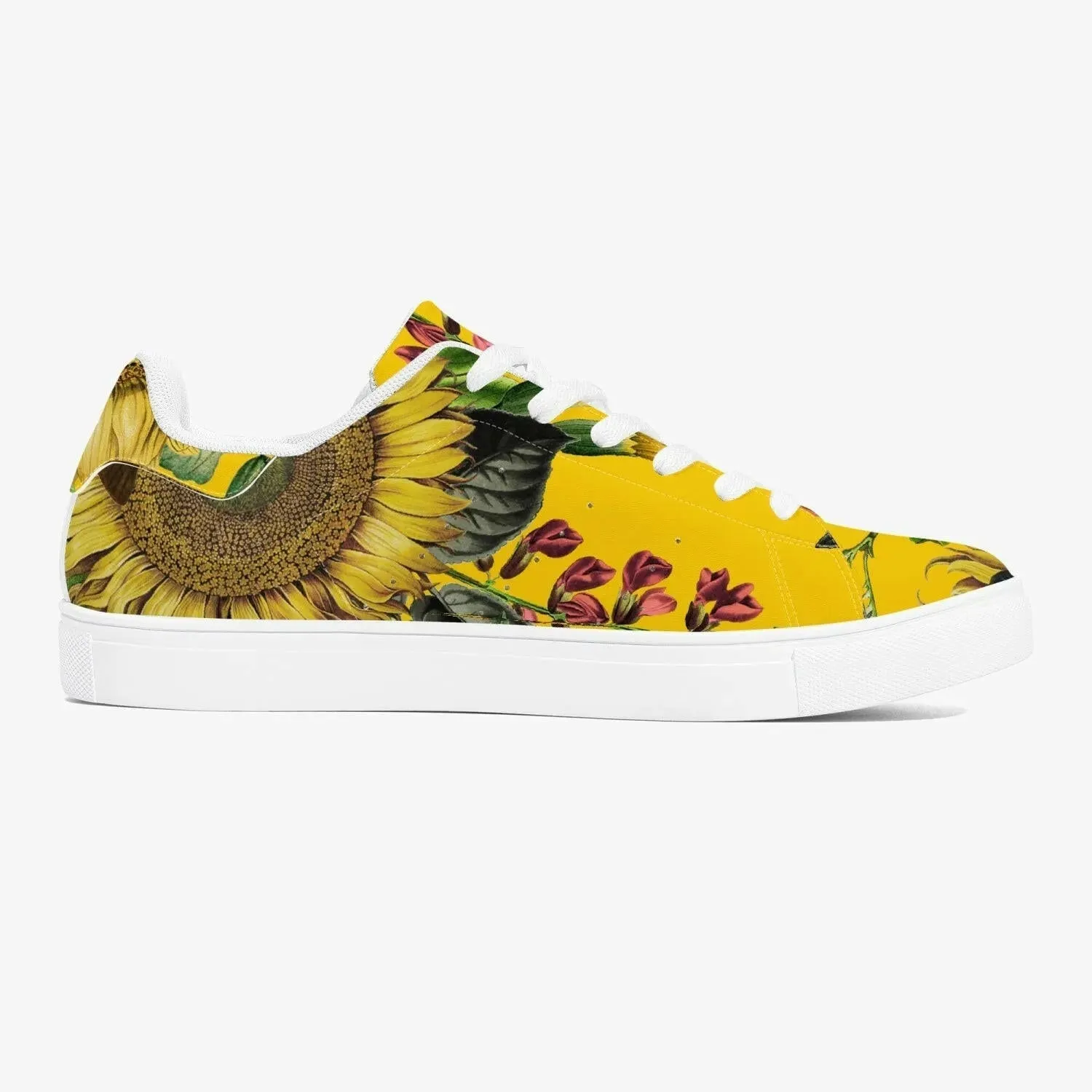 Jacki Easlick Sunflowers Low-Top Leather Sneakers