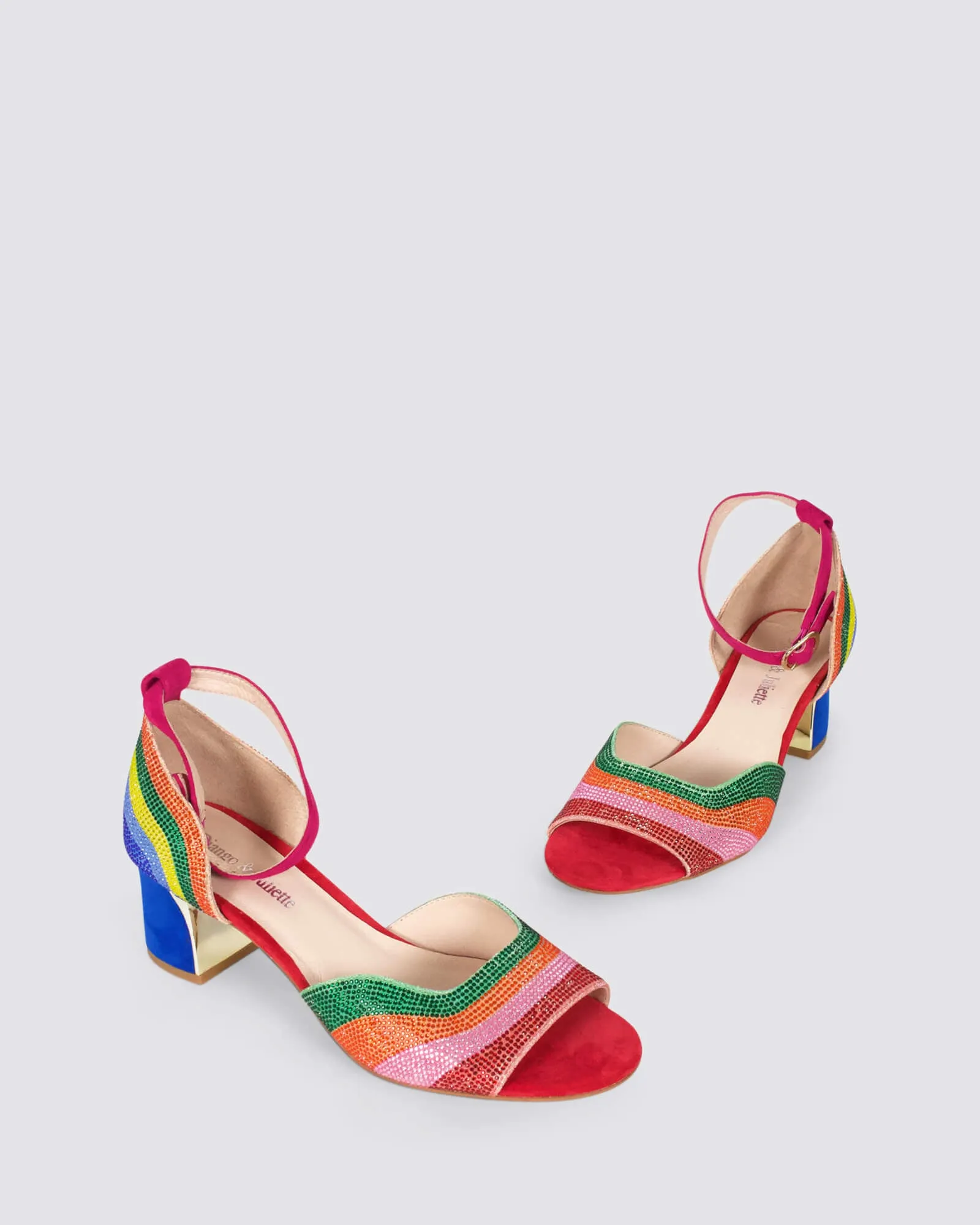 JLISH BLOCK HEELS BRIGHT MULTI