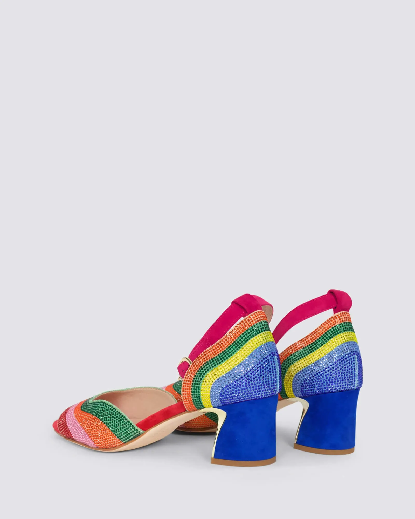 JLISH BLOCK HEELS BRIGHT MULTI