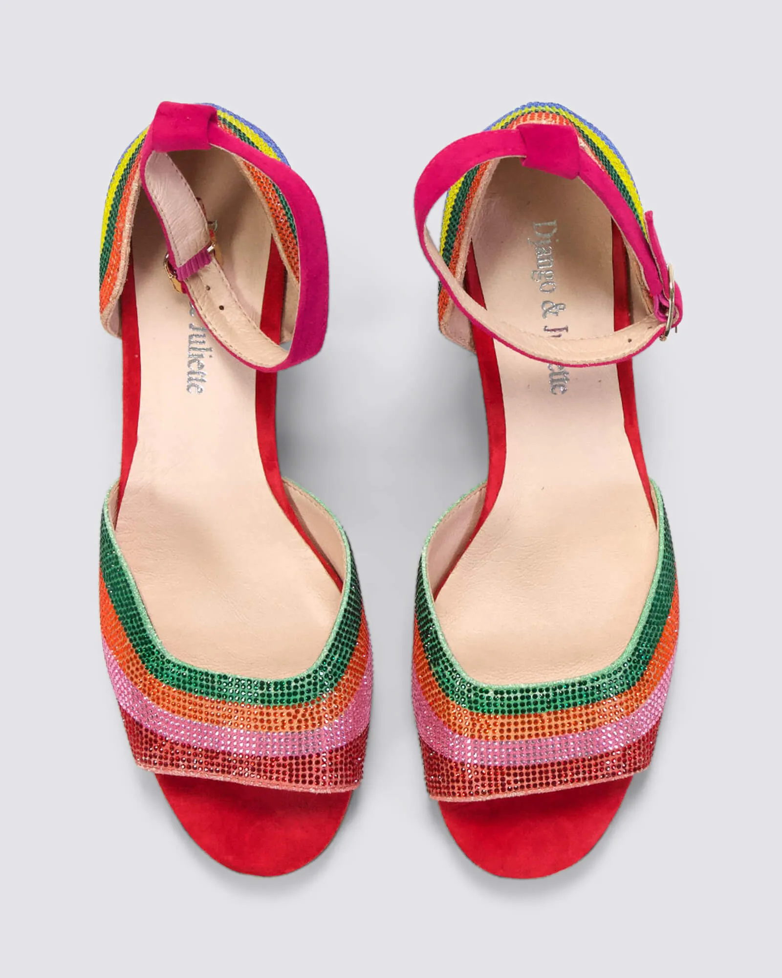 JLISH BLOCK HEELS BRIGHT MULTI