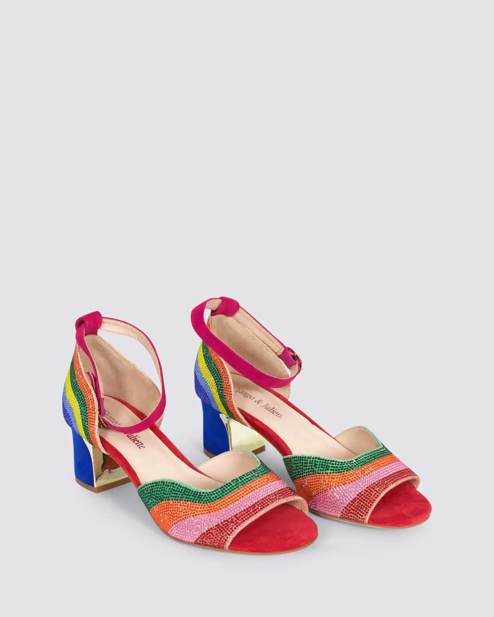 JLISH BLOCK HEELS BRIGHT MULTI