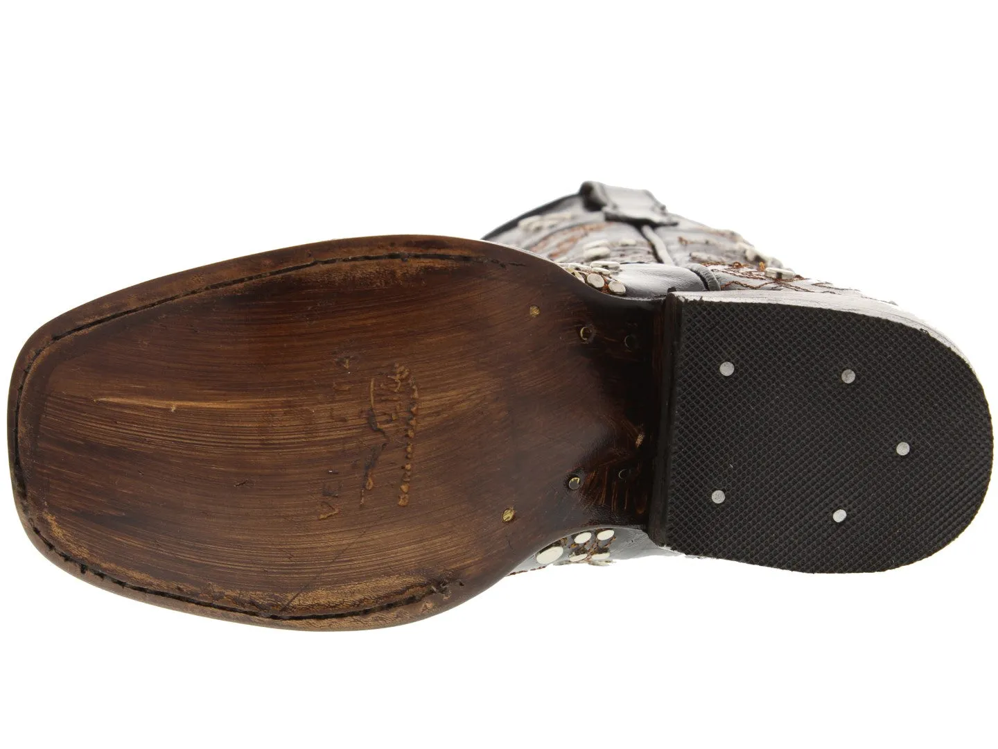 Kids Pescara Black Western Cowboy Boots Leather - Square Toe