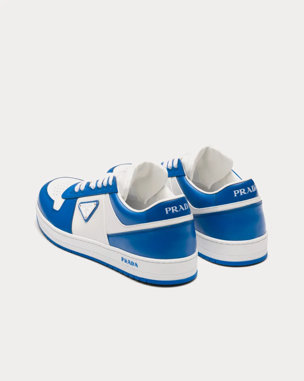 Leather White / Cobalt Blue Low Top Sneakers