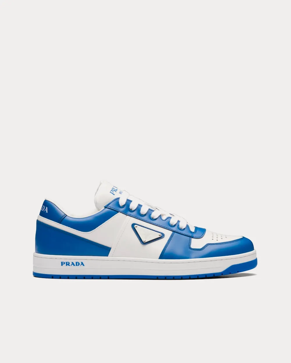 Leather White / Cobalt Blue Low Top Sneakers