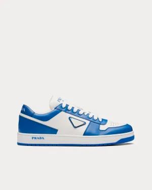 Leather White / Cobalt Blue Low Top Sneakers