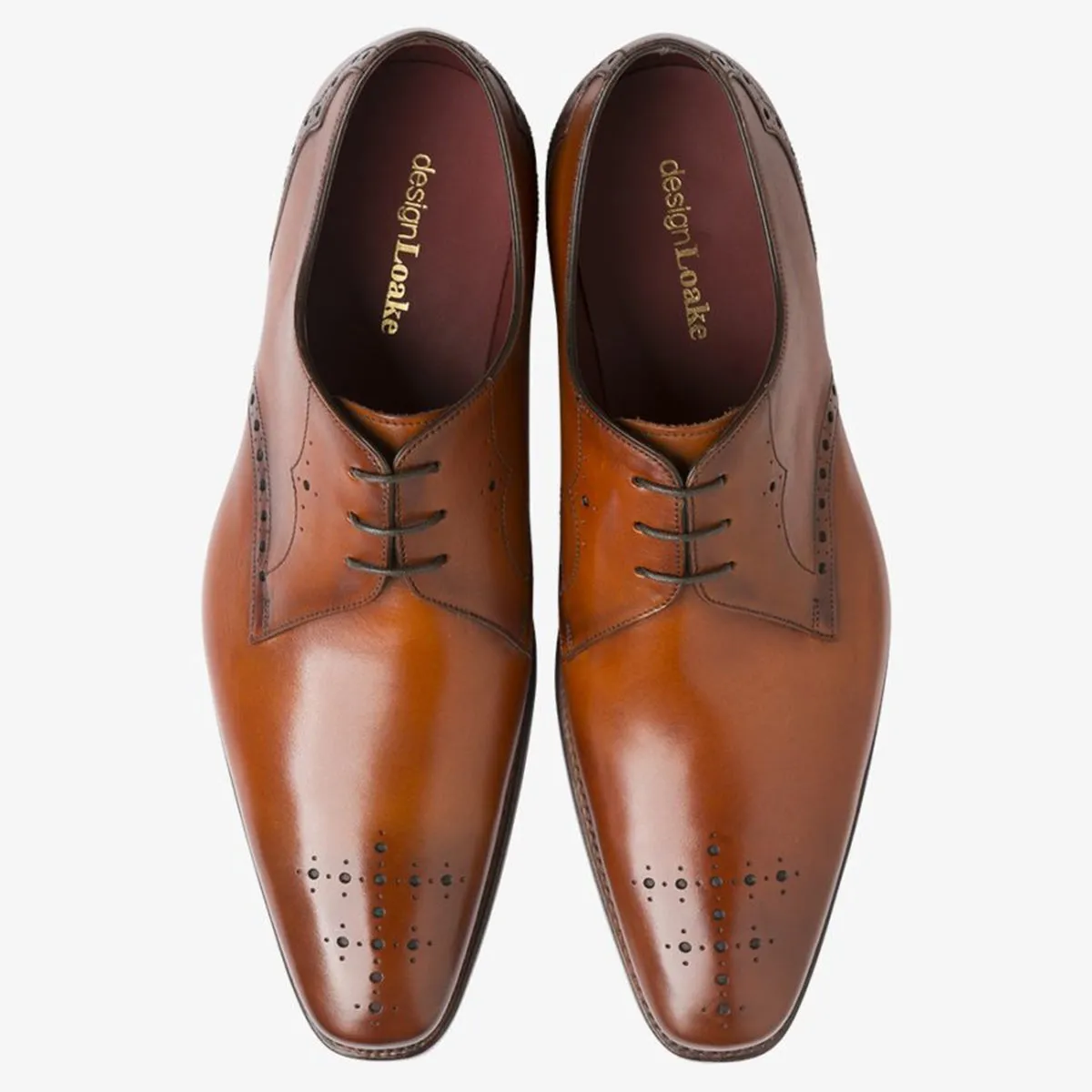 Loake - Hannibal Derby Shoes in Chestnut