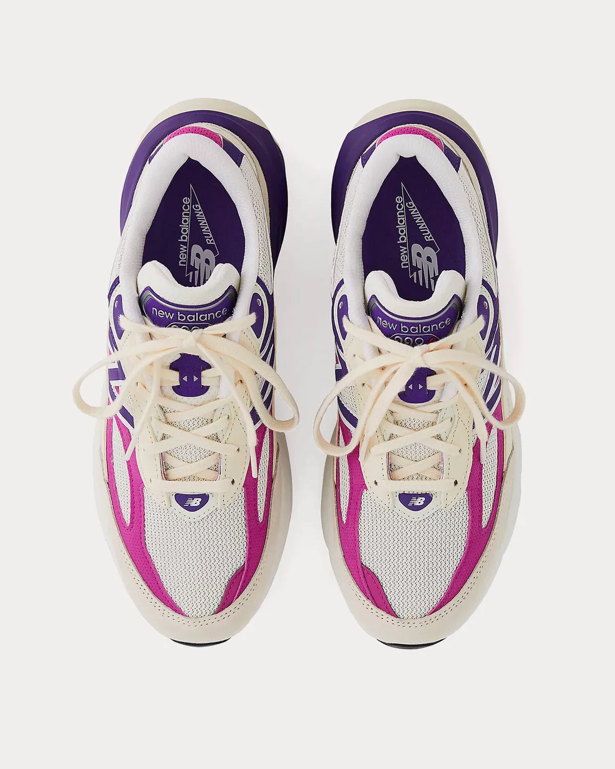 Made in USA 990v6 Limestone / Magenta Low Top Sneakers