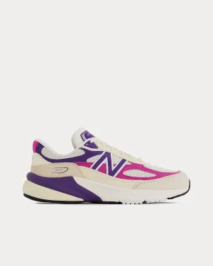 Made in USA 990v6 Limestone / Magenta Low Top Sneakers