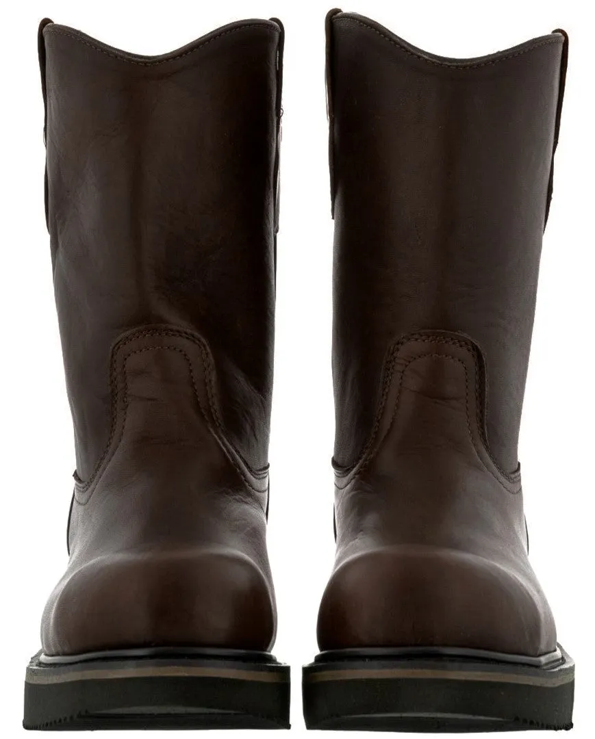 Mens S700RA Brown Durable Leather Construction Steel Toe Work Boots
