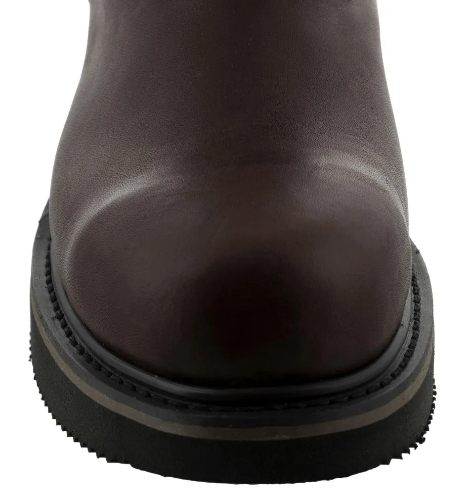 Mens S700RA Brown Durable Leather Construction Steel Toe Work Boots