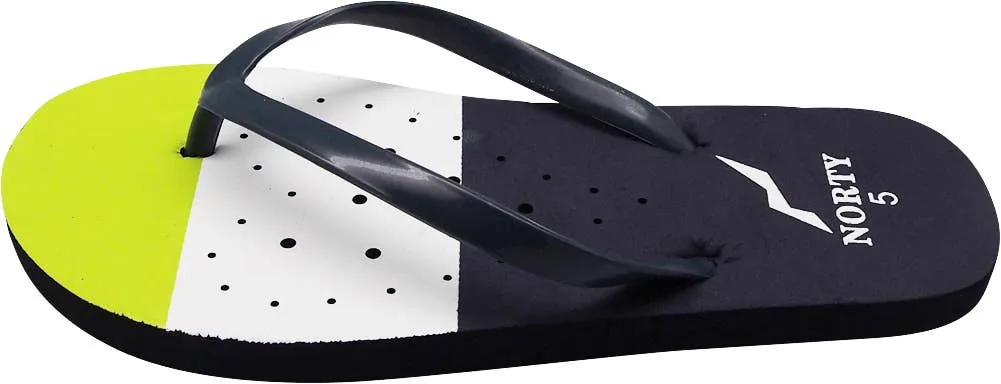 Norty GIRL'S 11-4 FLIP FLOP NAVY LIME   C1004G