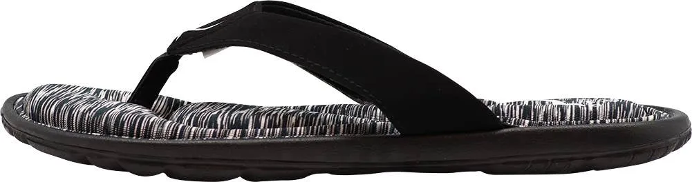 Norty WOMENS 6-11 MEM FOAM SANDAL BK SILVER