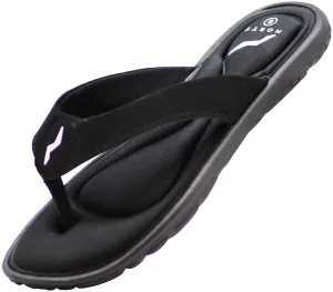 Norty WOMENS 6-11 MEMORY FOAM SANDAL BLACK
