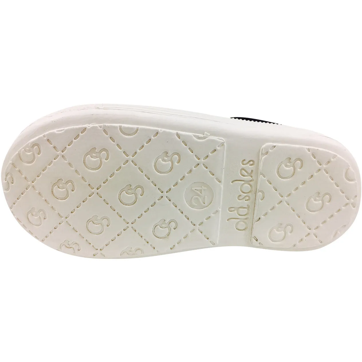 Old Soles 1051 Girl's and Boy's Black Snake Leather Slip On Sneaker
