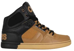 Osiris NYC 83 CLK Black Brown Dip Mens Hi Top Skate Trainers