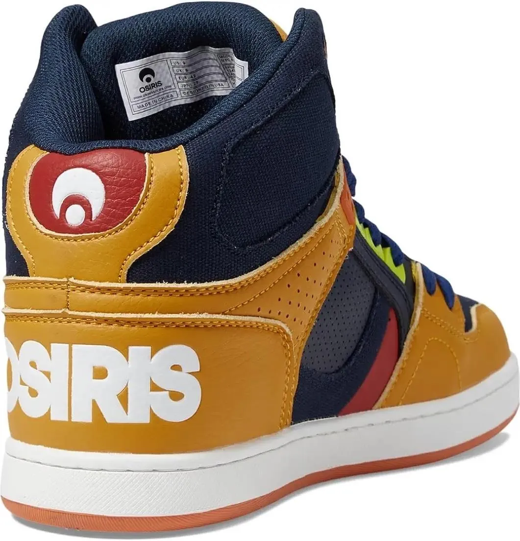 Osiris NYC 83 CLK Tan Navy Red Mens Hi Top Skate Trainers