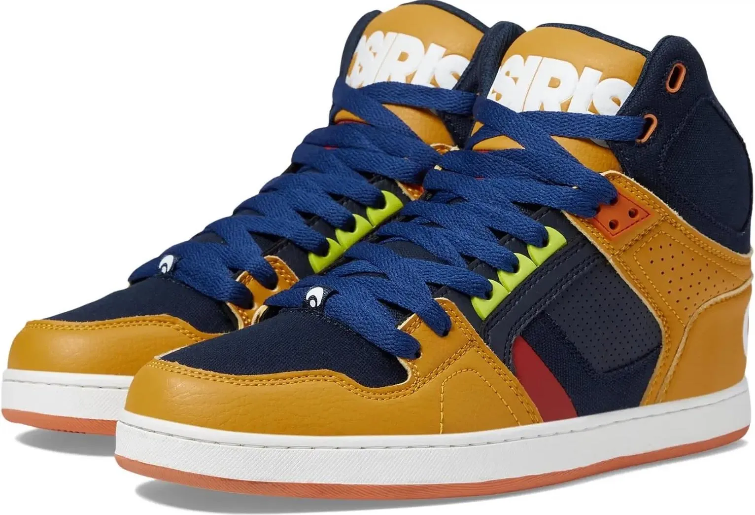 Osiris NYC 83 CLK Tan Navy Red Mens Hi Top Skate Trainers