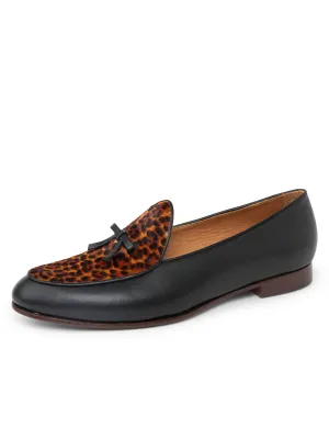 Patricia Green Coco Belgian Loafer Black Leopard| Designs by Lillie