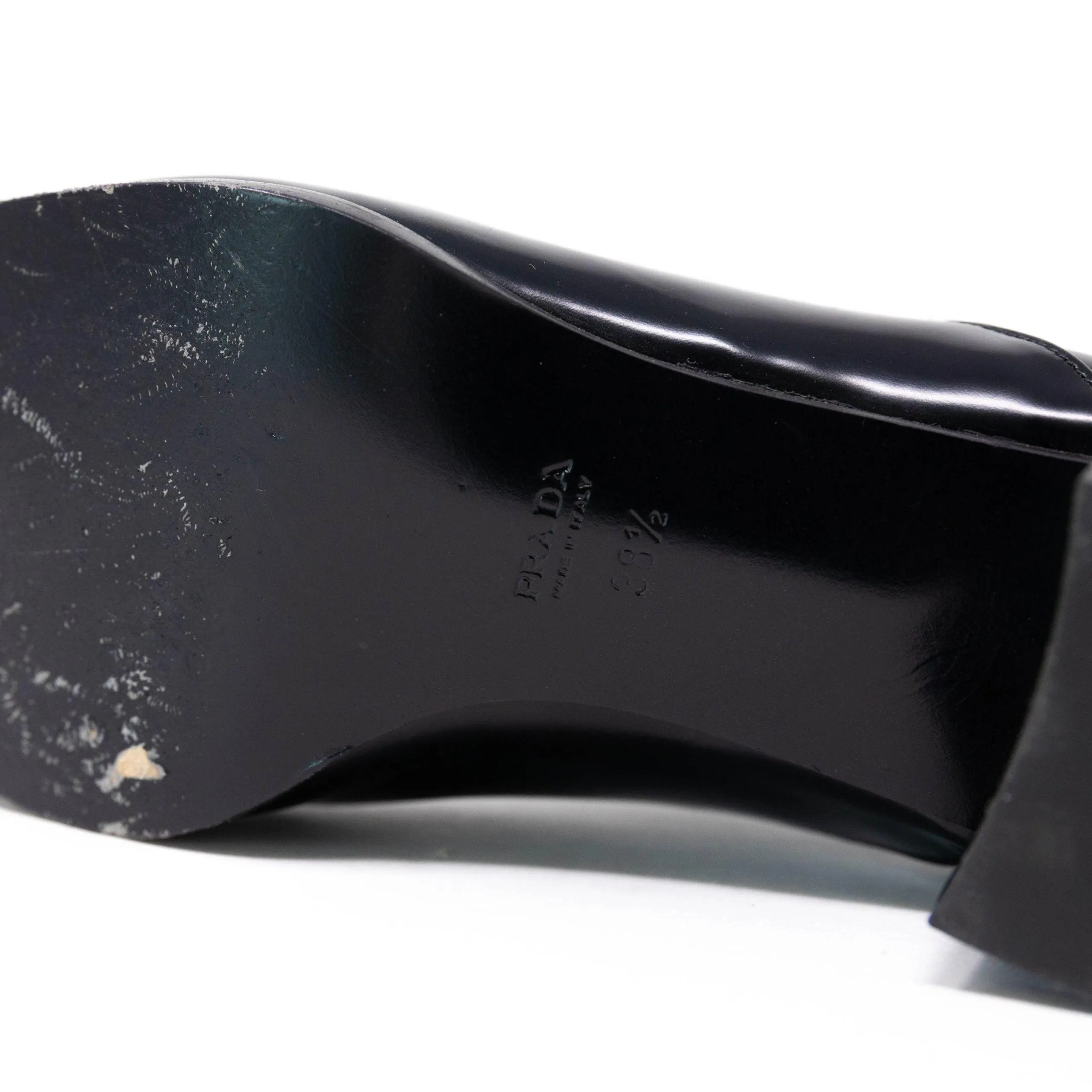 Prada Black Oxford Loafers 38.5