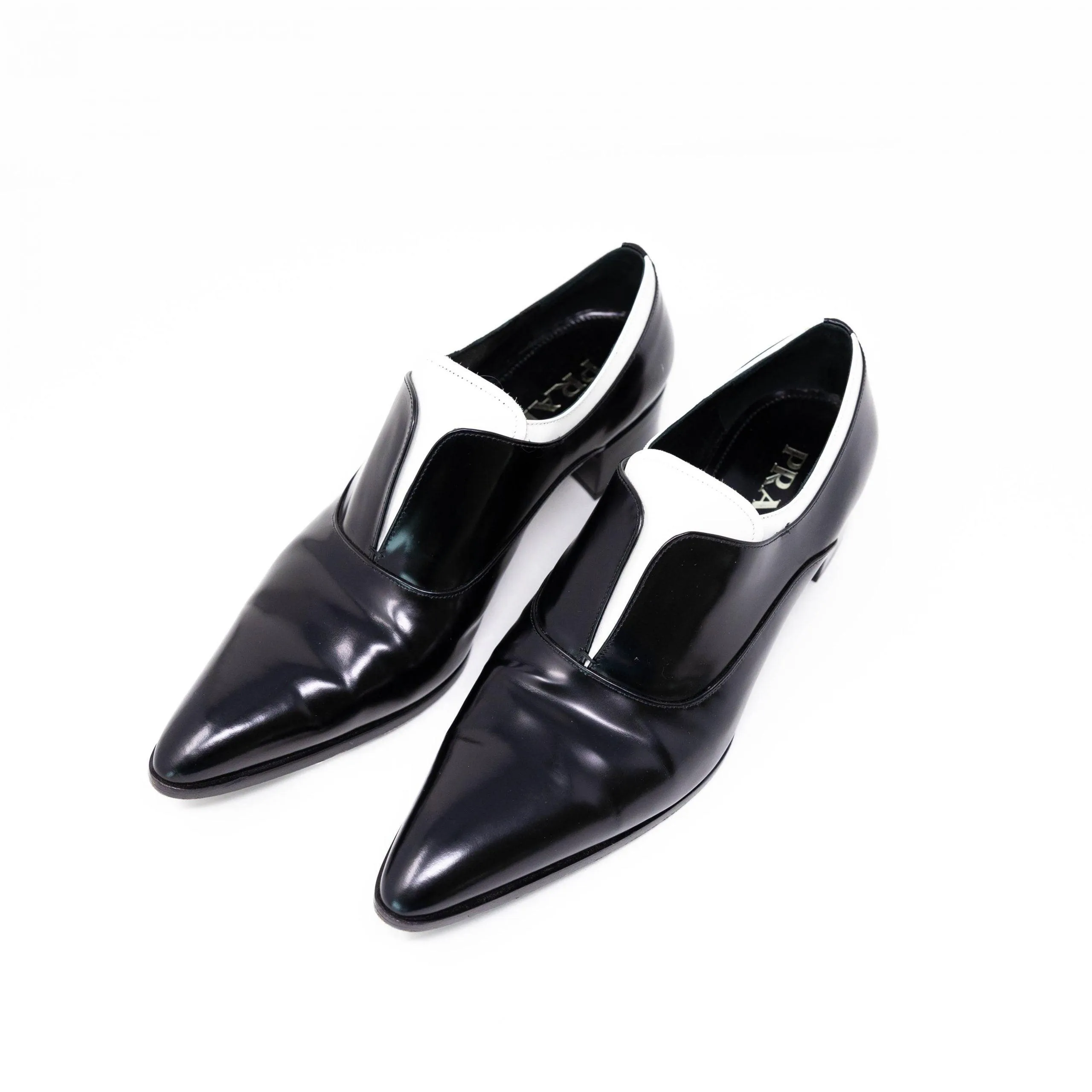 Prada Black Oxford Loafers 38.5
